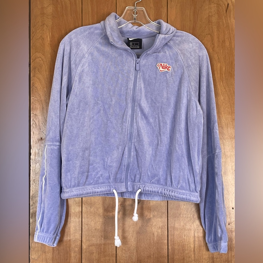 Nike vintage Terry Women's Light purple jacket zip up medium Nike jacket
